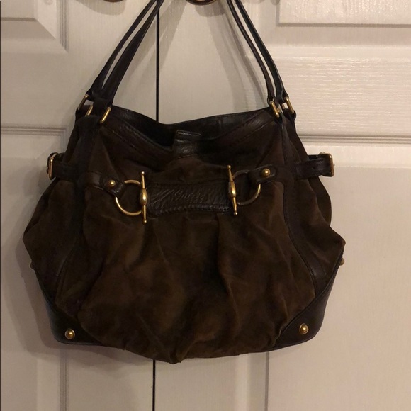 Gucci Handbags - Gucci gorgeous suede and leather bag - make offer!